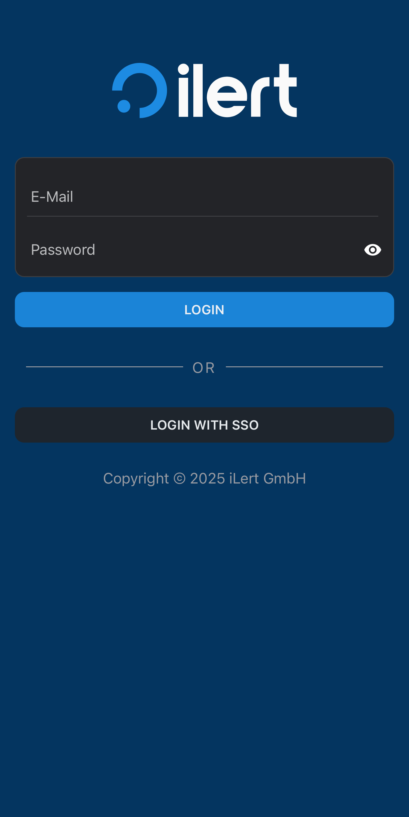 ilert app login page